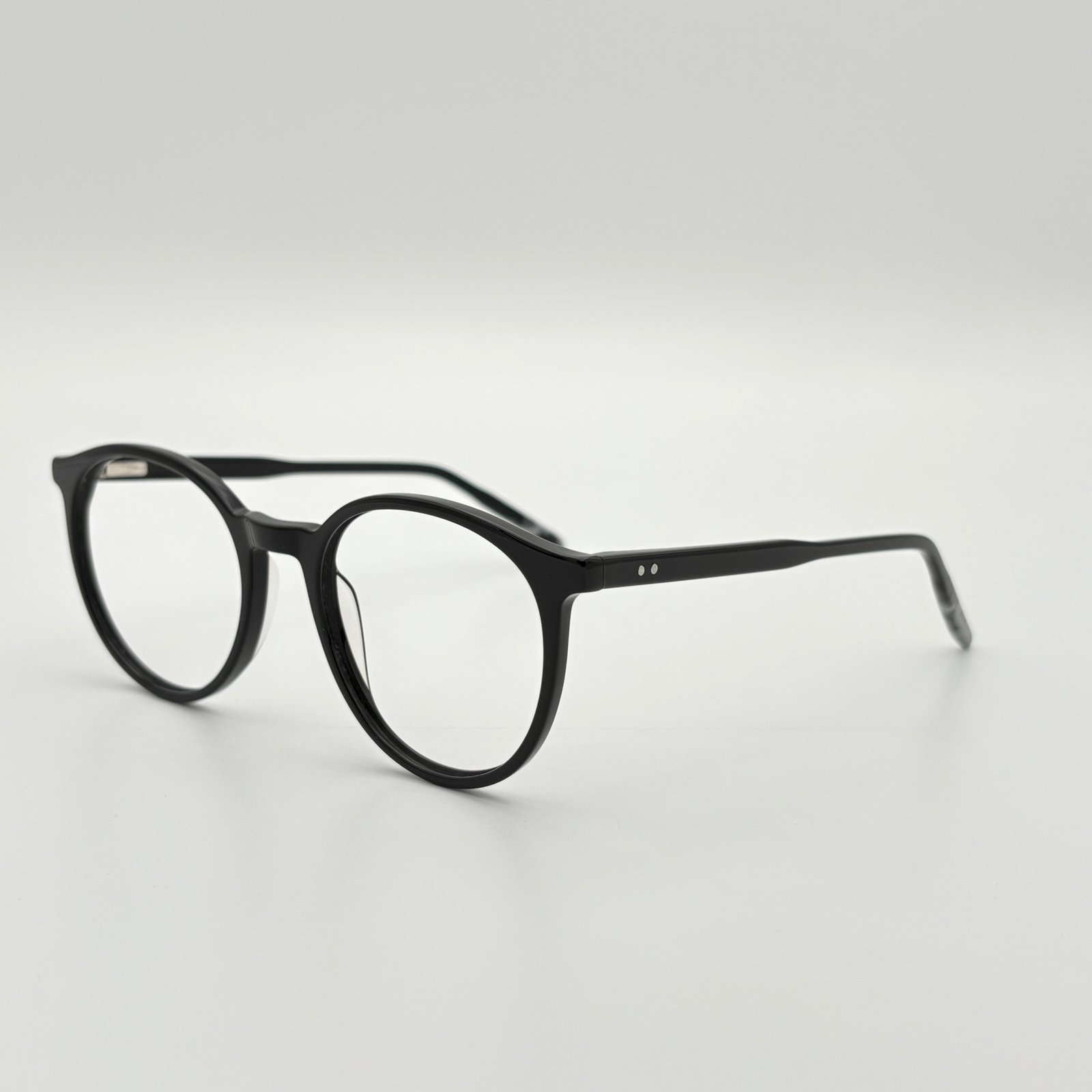 Round Eyeglasses - Black